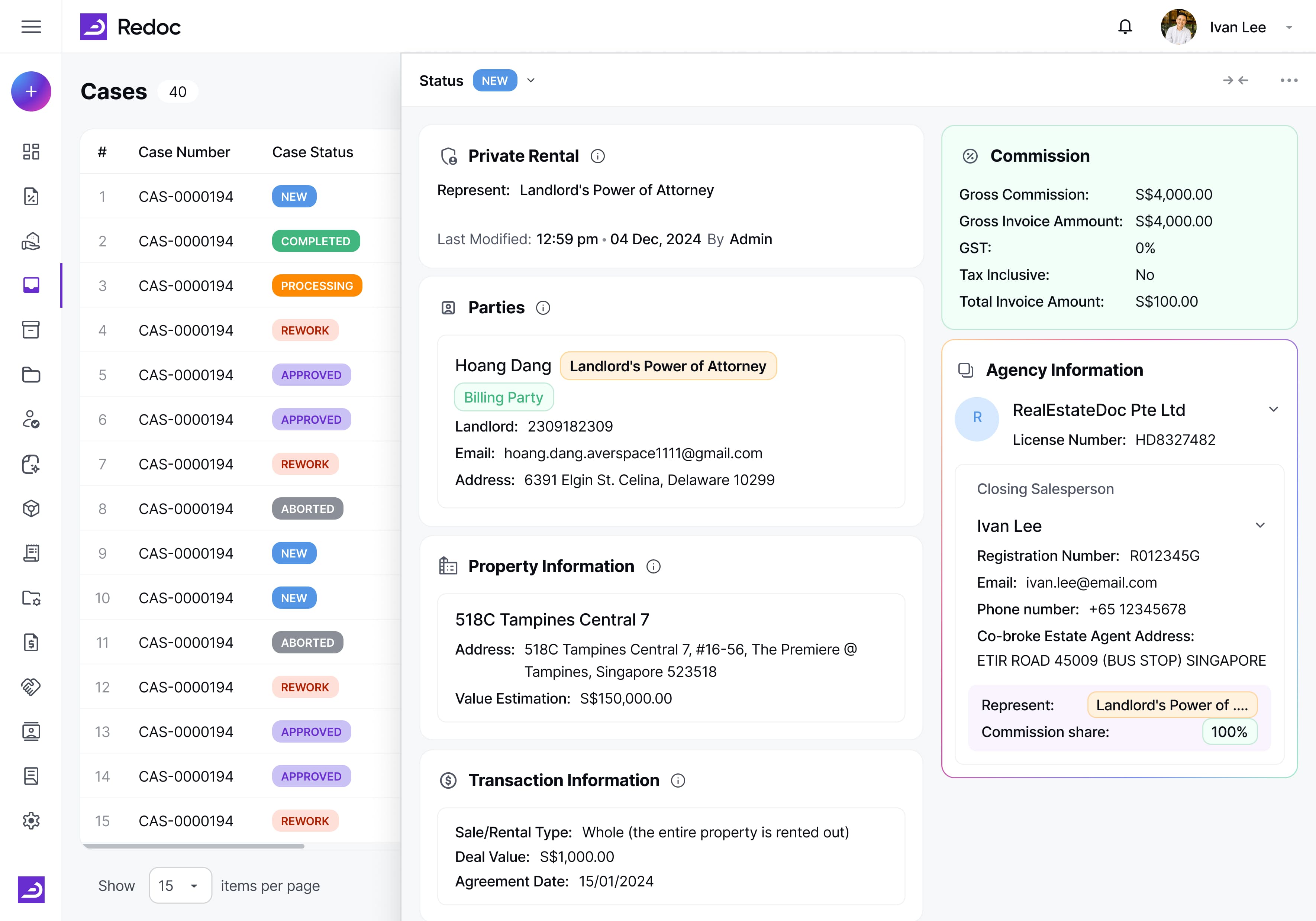 Redoc PSG Grant — Estate Agency Management Platform